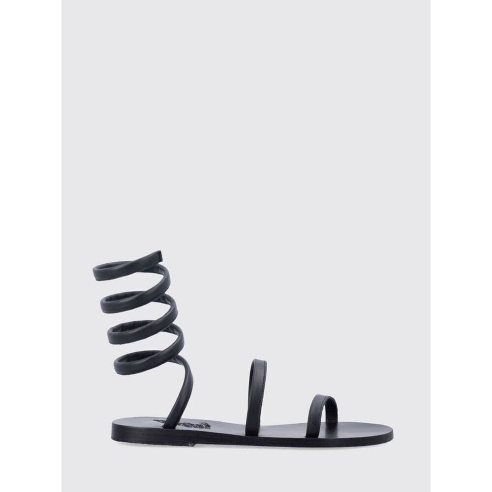 Ancient Greek Heeled Sandal Woman Black